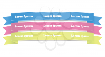 Set of Banners -  Ribbons Isolated on White
