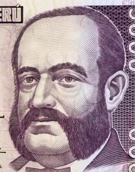 Royalty Free Photo of Admiral Miguel Grau on 5000 Indis 1988 Banknote from Peru. Naval officer and hero of the battle of Angamos in the war of the pacific during 1879-1884. One of the most famous mili