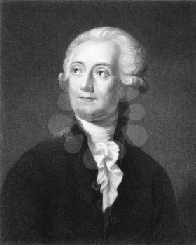 Royalty Free Photo of Antoine Lavoisier (1743-1794) on engraving from the 1800s. The father of modern chemistry. Engraved by C.E.Wagstaff from a picture by David and published in London by Charles Kni