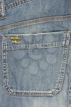 Royalty Free Photo of the Back Pocket of Denims