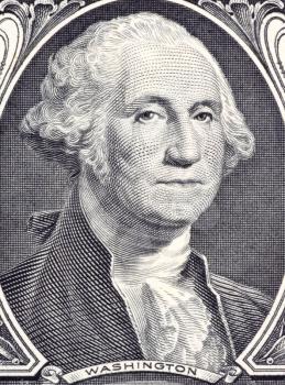 Royalty Free Photo of George Washington on 1 Dollar 2006 Banknote from USA. Commander of the continental army in the American revolutionary war during 1775-1783 and first president during 1789-1797.