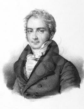 Royalty Free Photo of Jean Paul Pierre Casimir-Perier (1777-1832) on engraving from the 1800s. French politician, 11th Prime Minister of France. Engraved by Lemercier in Paris, 1850.