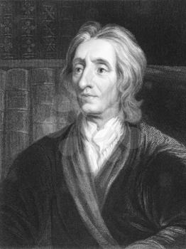 Royalty Free Photo of John Locke (1632-1704) on engraving from the 1800s.
English philosopher and physician, one of the most influential of Enlightenment thinkers. He is known as the Father of Libera