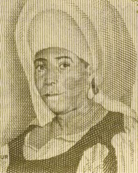 Royalty Free Photo of Mafori Bangoura (1912-1994) on 1 Syli 1981 Banknote from Guinea. 
