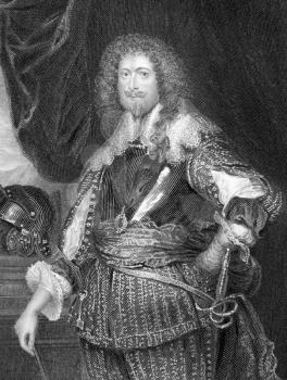 Edward Sackville, 4th Earl of Dorset KG (died 17 July 1652) on engraving from 1838. Engraved by P.Lightfoot after a painting by VanDyke and published by the London Printing and Publishing Company.