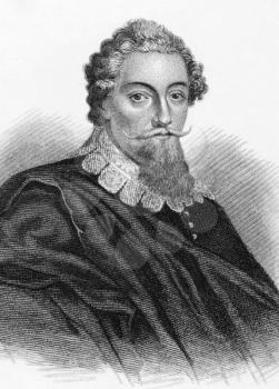 Francis Beaumont (1584-1616) on engraving from 1800s. Dramatist in the English Renaissance theatre. Engraved for Townsend Alphabetical Chronology.