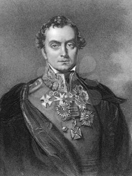 Henry Hardinge, 1st Viscount Hardinge, GCB, PC (1785-1856)  on engraving from 1820. British field marshal and Governor-general of India. Engraved by F. Holl after Eddis.