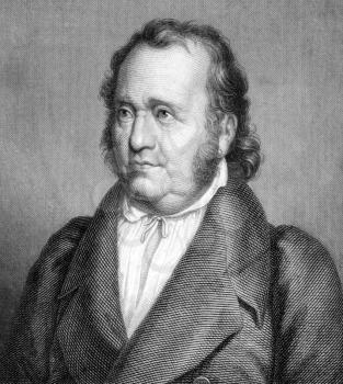 Jean Paul (1763-1825) on engraving from 1859. German Romantic writer. Engraved by C.Schwerdgeburth and published in Meyers Konversations-Lexikon, Germany,1859.