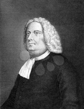 William Penn (1644-1718) on engraving from 1859.  English real estate entrepreneur, philosopher and founder of the Province of Pennsylvania. Engraved by Kuhner and published in Meyers Konversations-Le
