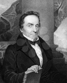 Lewis Cass (1782-1866) on engraving from 1834. American military officer and politician. Engraved by J.B Longacre and published in ''National Portrait Gallery of Distinguished Americans'',USA,1834.