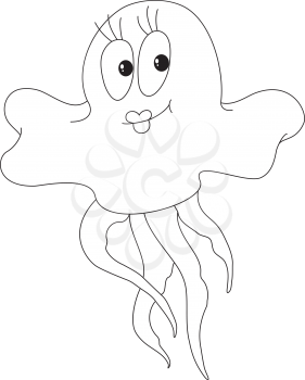 Royalty Free Clipart Image of a Jellyfish