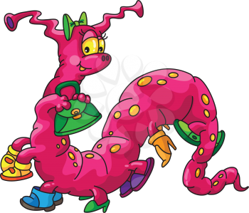 Royalty Free Clipart Image of a Shoe Monster