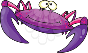 Royalty Free Clipart Image of a Violet Crab