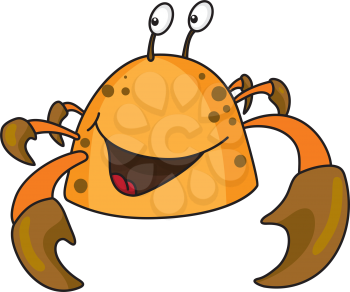 Royalty Free Clipart Image of a Yellow Crab