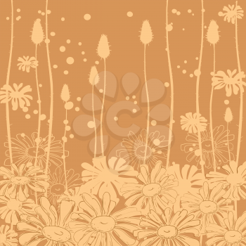 illustration of a floral background monochrome