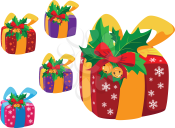 illustration of a Christmas gifts box