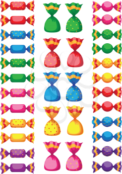 illustration of a funny sweets candy