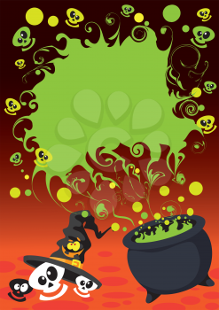 illustration of a Halloween card