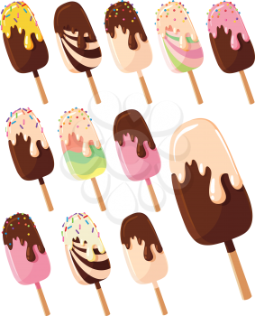 illustration of a ice cream set