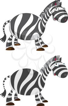 illustration of a funny zebra