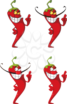 illustration of a hot pepper set