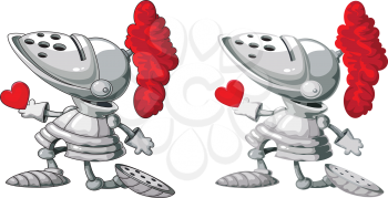 illustration of a knight and heart