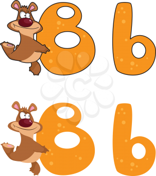 illustration of a letter B bear