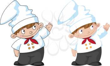 illustration of a little cute cook
