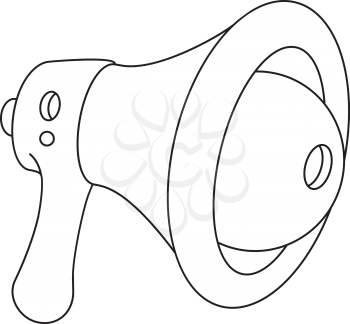 illustration of a megaphone set outlined