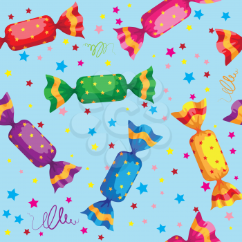 illustration of a pattern cute sweets candy