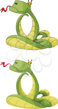 illustration of a smart snake