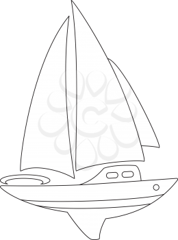 illustration of a yacht outlined