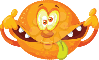 illustration of a crazy orange