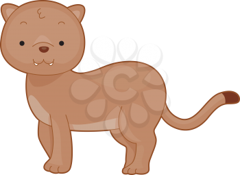 Royalty Free Clipart Image of a Cougar