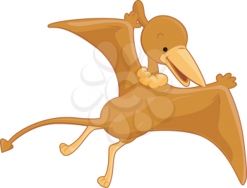Royalty Free Clipart Image of a Pterodactyl