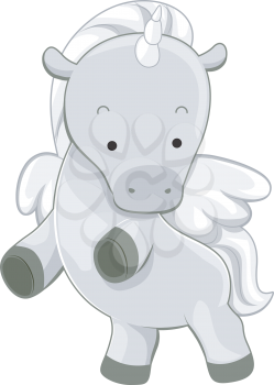 Royalty Free Clipart Image of a Unicorn