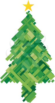 Royalty Free Clipart Image of a Jagged Christmas Tree Design