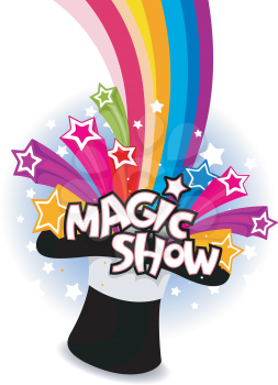 Royalty Free Clipart Image of a Magic Show