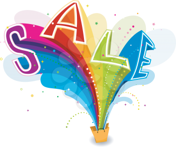 Royalty Free Clipart Image of a Sale Background
