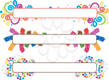 Royalty Free Clipart Image of Three Abstract Panels