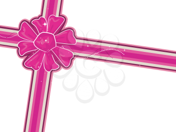 Royalty Free Clipart Image of a Pink Ribbon