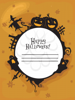 Royalty Free Clipart Image of a Happy Halloween Greeting