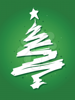 Royalty Free Clipart Image of a Christmas Tree