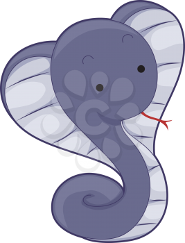 Royalty Free Clipart Image of a Cobra