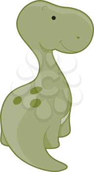 Royalty Free Clipart Image of a Brontosaurus