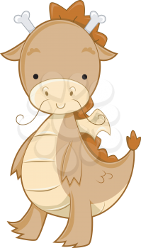 Royalty Free Clipart Image of a Dragon