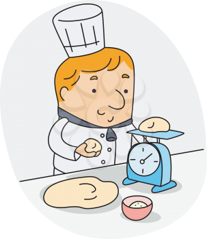 Royalty Free Clipart Image of a Baker