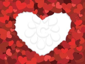 Royalty Free Clipart Image of a Valentine Heart Frame