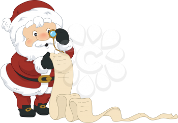 Illustration of Santa's Christmas List