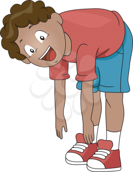 Illustration of a Kid Exercising